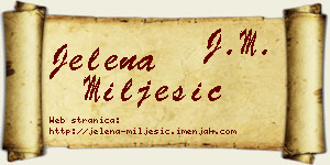Jelena Milješić vizit kartica